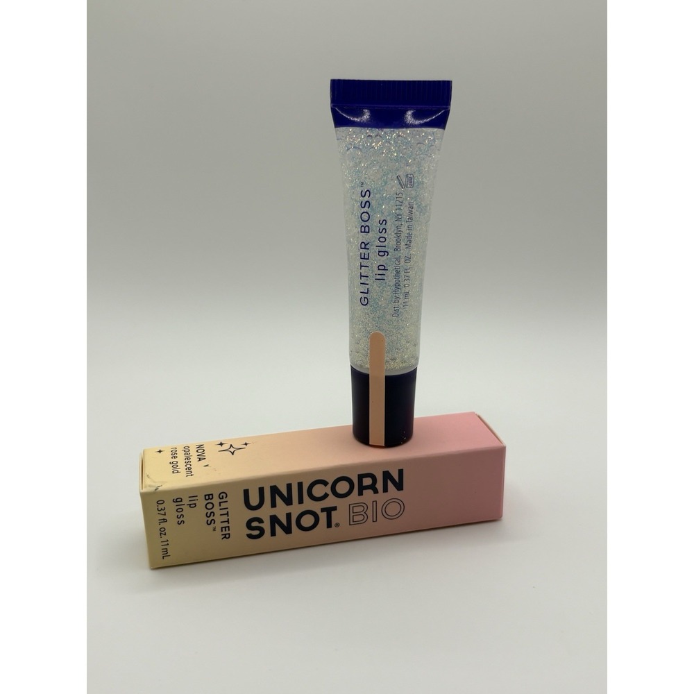 Unicorn Snot Glitter Boss Lip Gloss Opalescent Rose Gold Glitter‎ New in Box